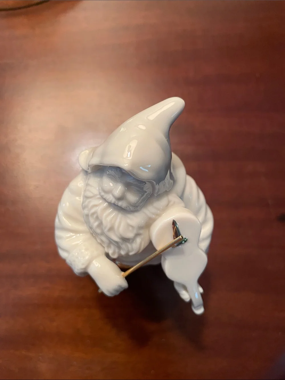 Lenox Glossy Cream Santa Figurine with Gold accents - Santa playing Violin | EUC